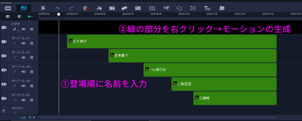 エンドロールの作り方１